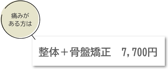 骨盤矯正と整体の料金 骨盤矯正と整体の料金