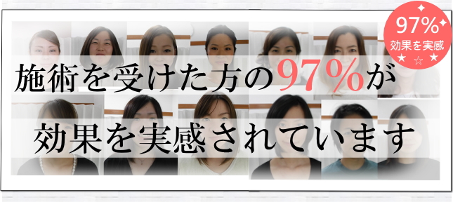 腰痛改善に97％が実感